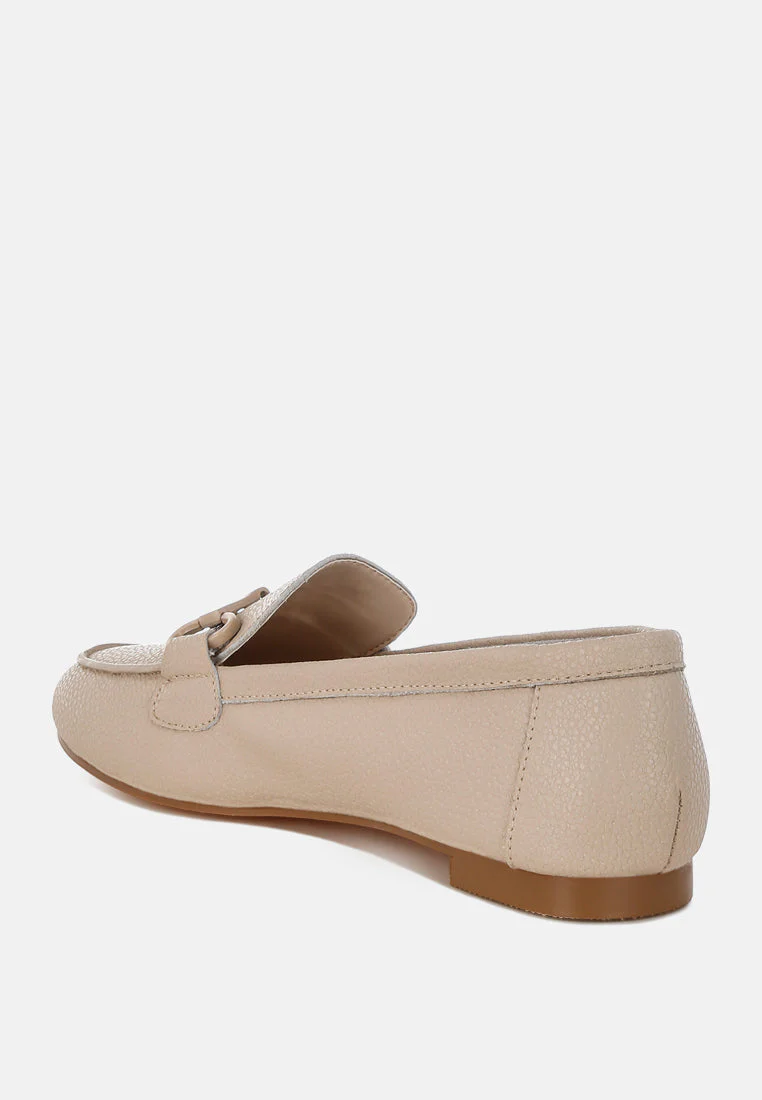 Taranis Monochromatic Horsebit Real Leather Loafers - Image 8