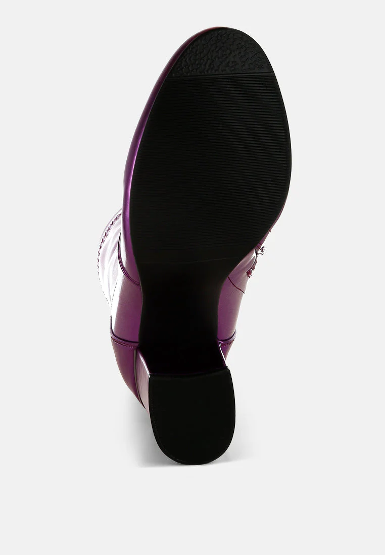 Tirana Metallic Pleather Sock Boots - Image 16