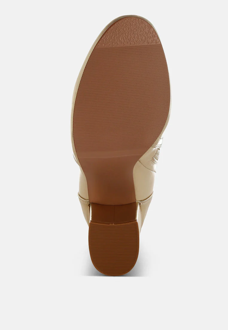 Tirana Metallic Pleather Sock Boots - Image 5