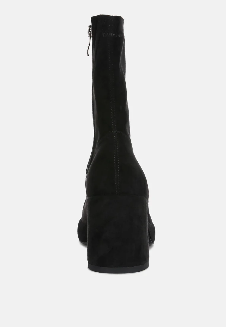TWO-CUBES Black Suede Platform Ankle Boots - Image 5
