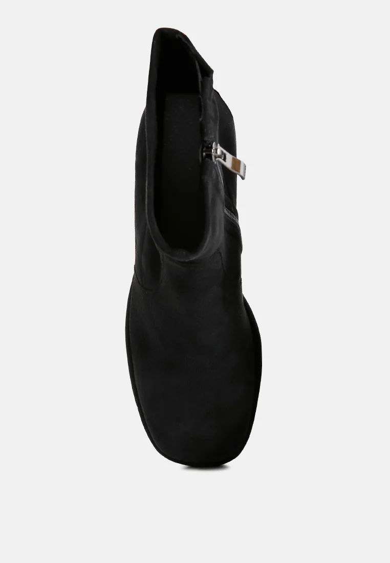 TWO-CUBES Black Suede Platform Ankle Boots - Image 6