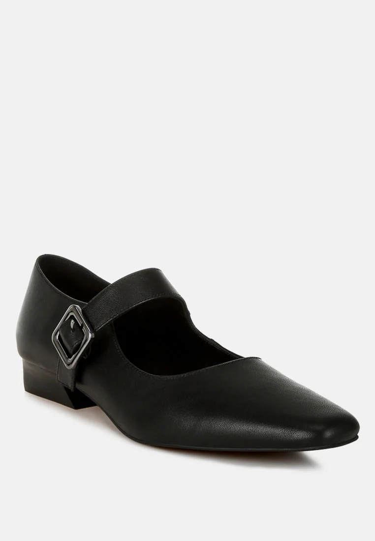 Vernis Genuine Leather Mary Jane Sandals - Image 12