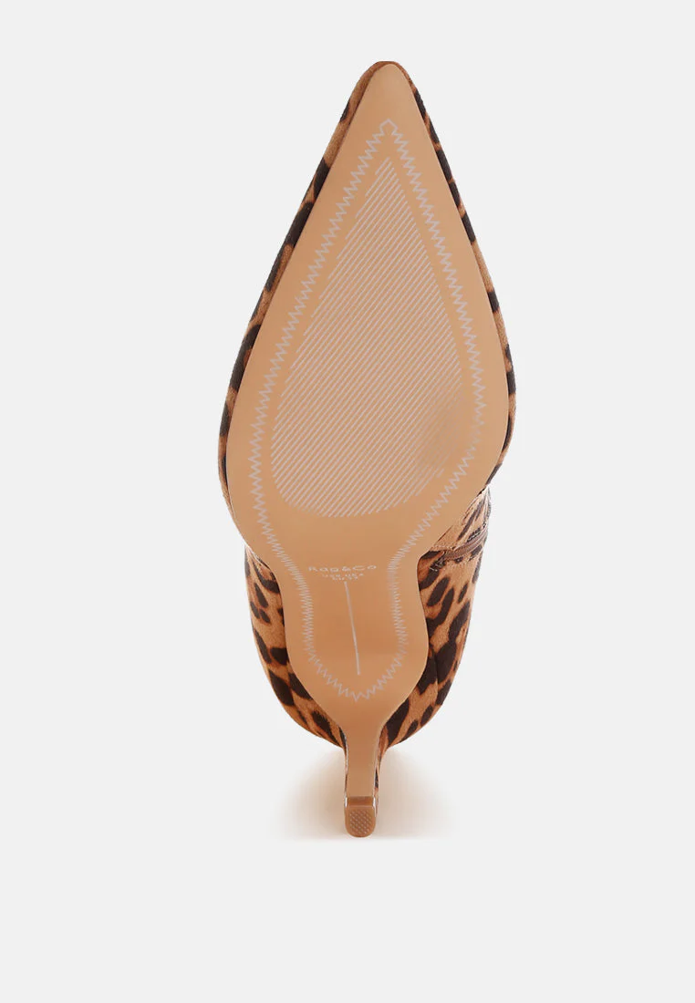 Vilda Leopard Print Stiletto Boots - Image 6