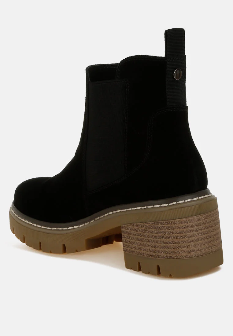 Vostok Suede Chunky Chelsea Boots - Image 13