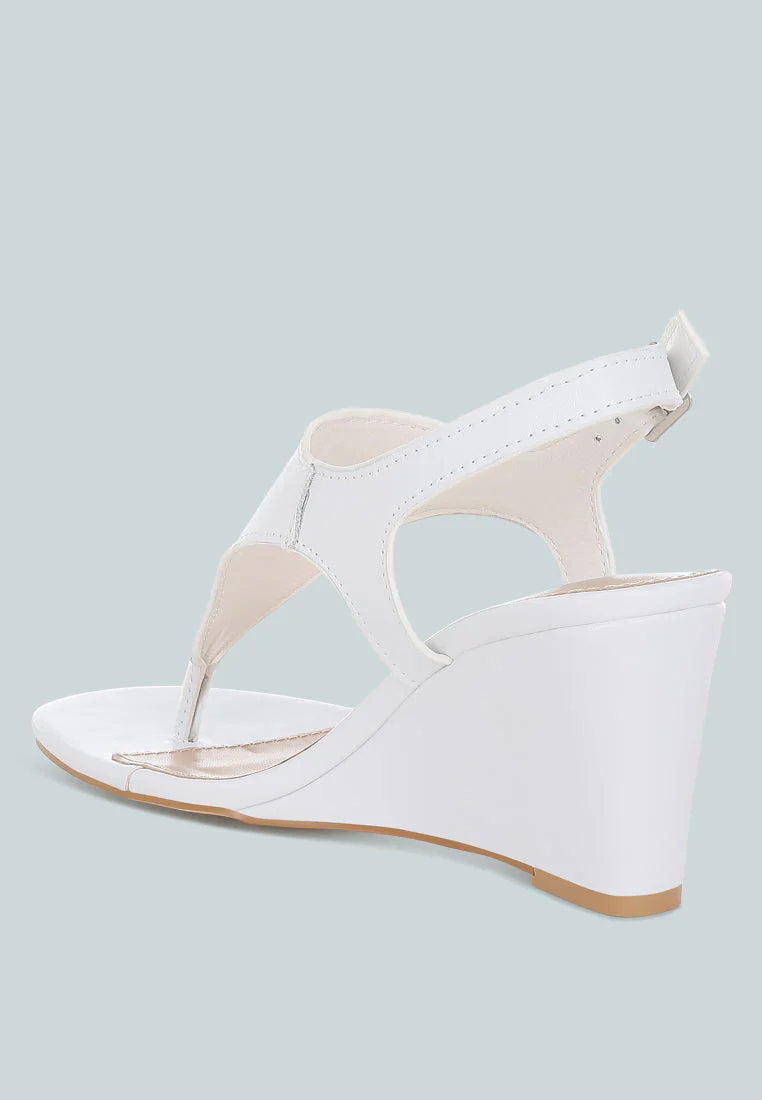 Wami Real Leather Wedge Heel Sandals - Image 4