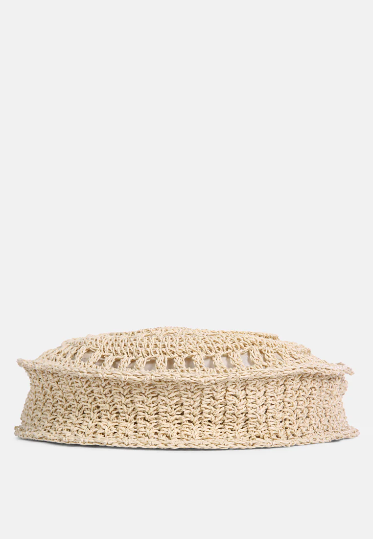 WILD-FIBER Handmade Paper Crochet Round Bag - Image 4