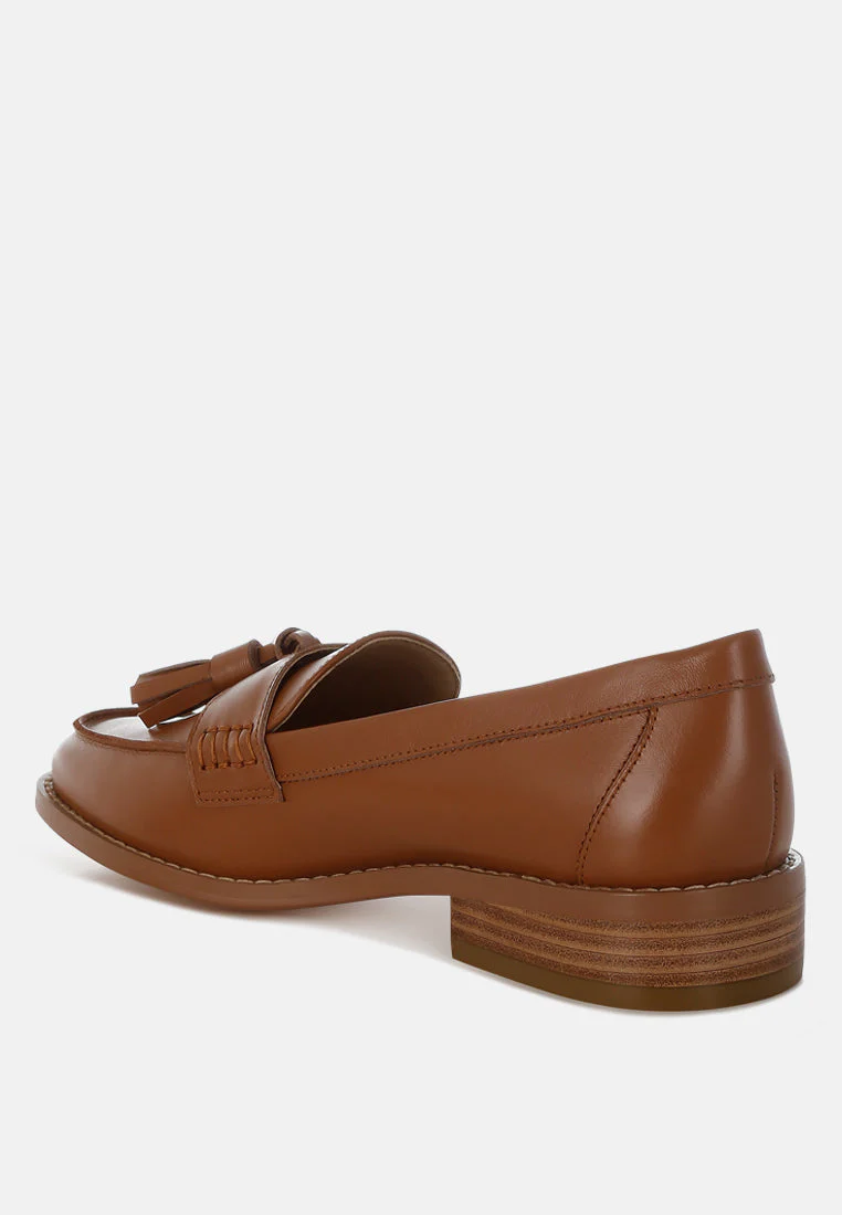 Yelena Real Leather Tassel Loafers - Image 4