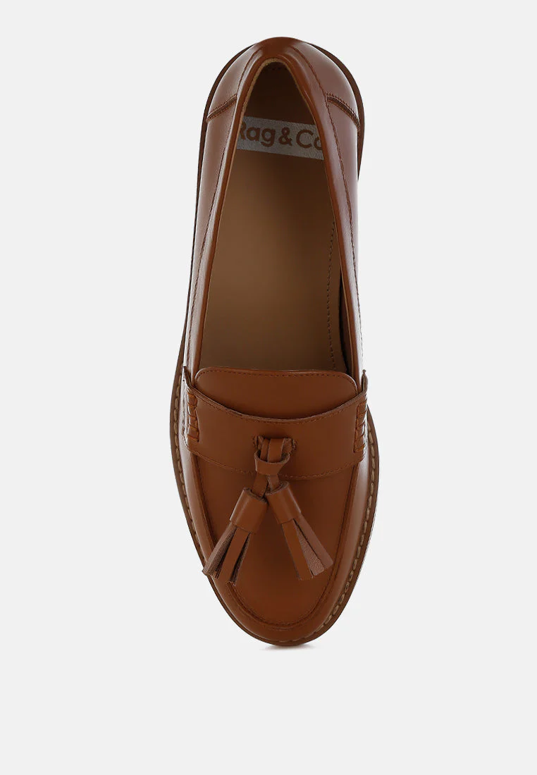 Yelena Real Leather Tassel Loafers - Image 5