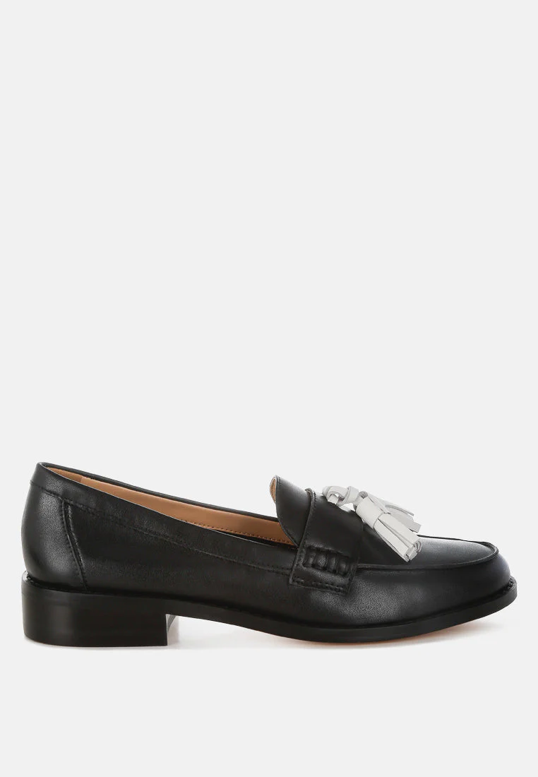 Yelena Real Leather Tassel Loafers - Image 7
