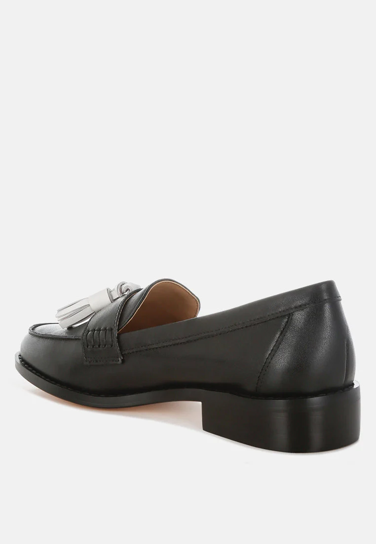 Yelena Real Leather Tassel Loafers - Image 9